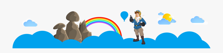 Balloon Ride Cartoon, Transparent Clipart