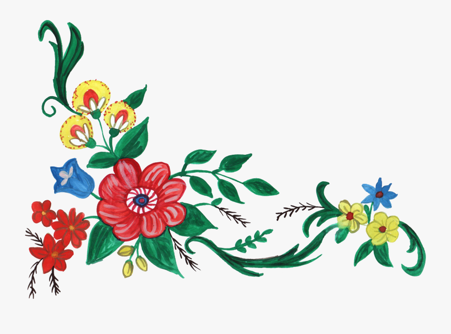 Clip Art Floral Corners - Corner Design Png, Transparent Clipart