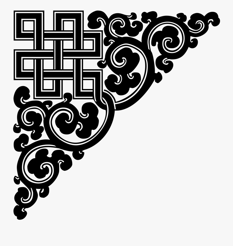 Free Pictures Clipart Corner Ornament - Border Tibetan Design Png, Transparent Clipart