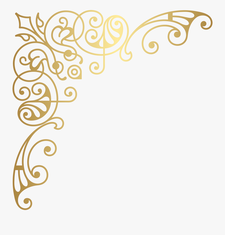 Gallery - Gold Corner Border Png, Transparent Clipart