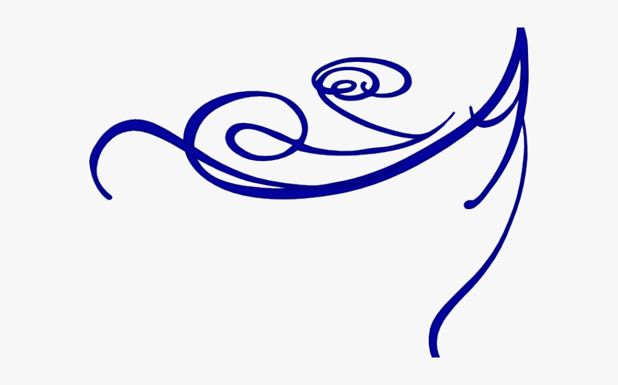 Decorative Line Blue Clipart Corner - Decoration For Power Point, Transparent Clipart