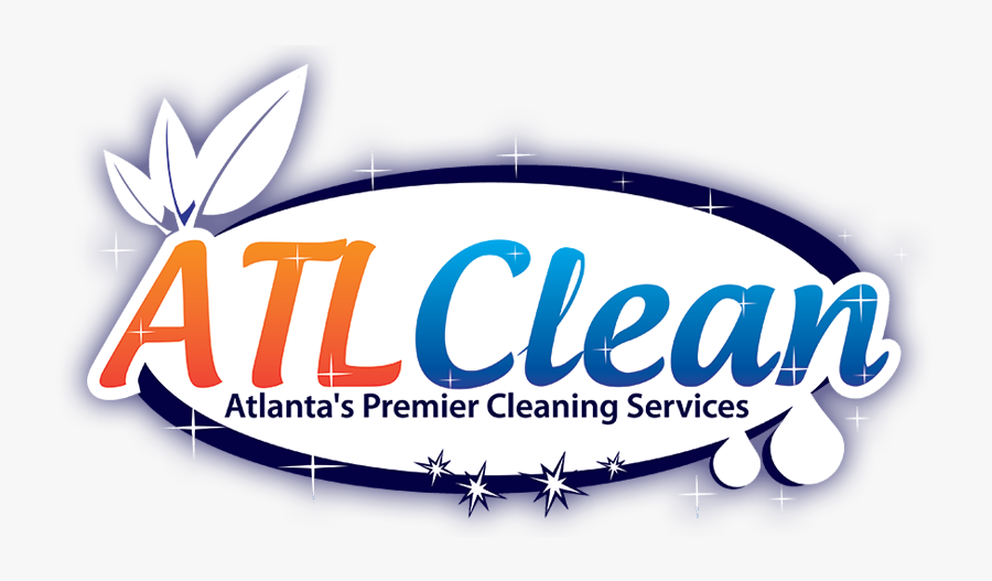 Atl Clean Logo Glow - Cleaning Service Company Logo, Transparent Clipart