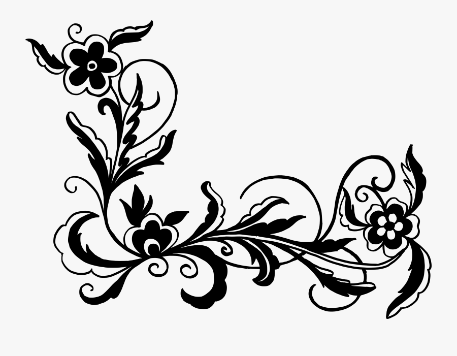 Floral Vector Png - Corner Floral Vector Png, Transparent Clipart