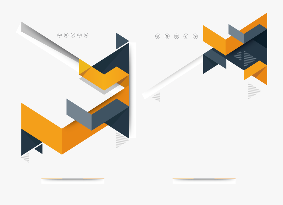 Polygon Business Manual Effect Template Brochure Corner, Transparent Clipart