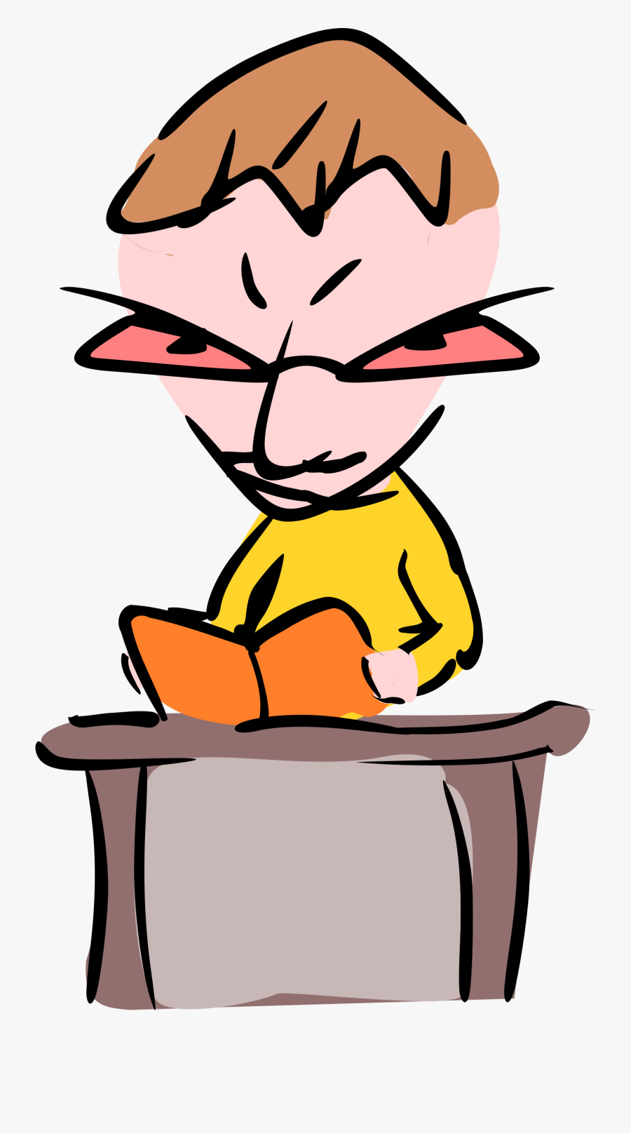 Free Reading Boy - Clip Art, Transparent Clipart