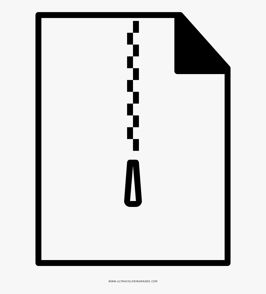 Zipper Coloring Page, Transparent Clipart