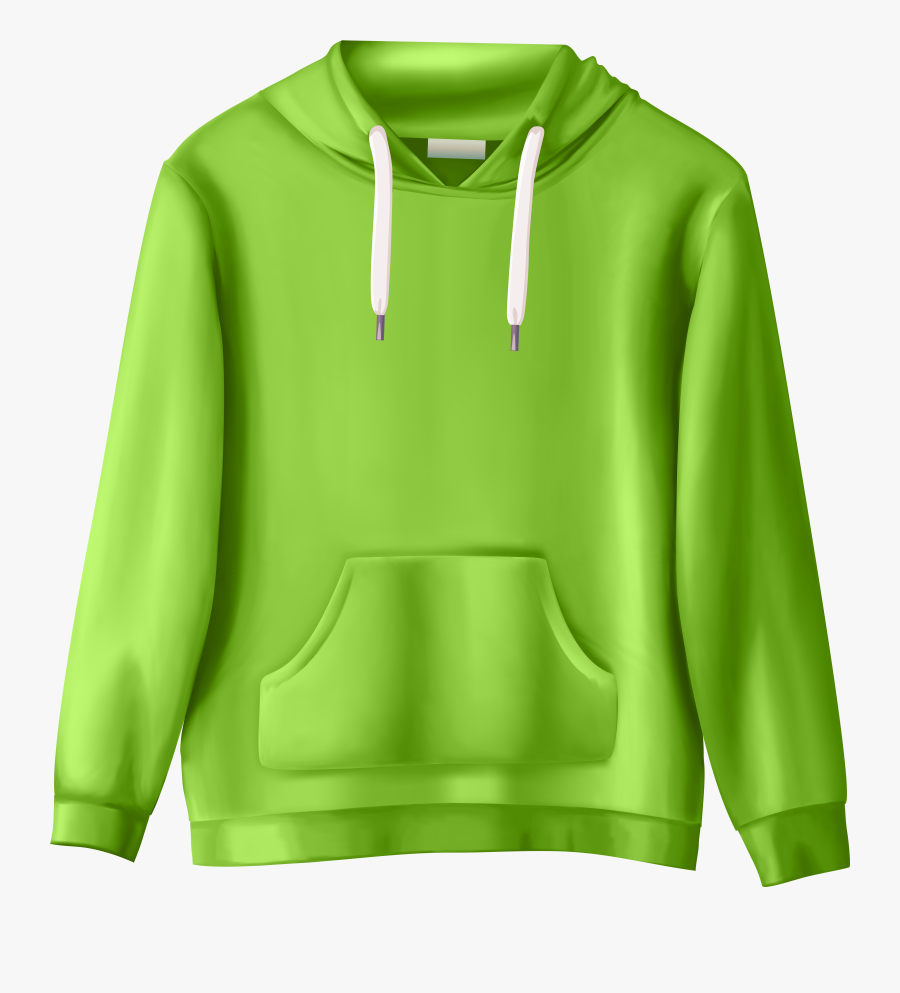 Green Sweatshirt Png Clip Art - Transparent Background Hoodie Png, Transparent Clipart