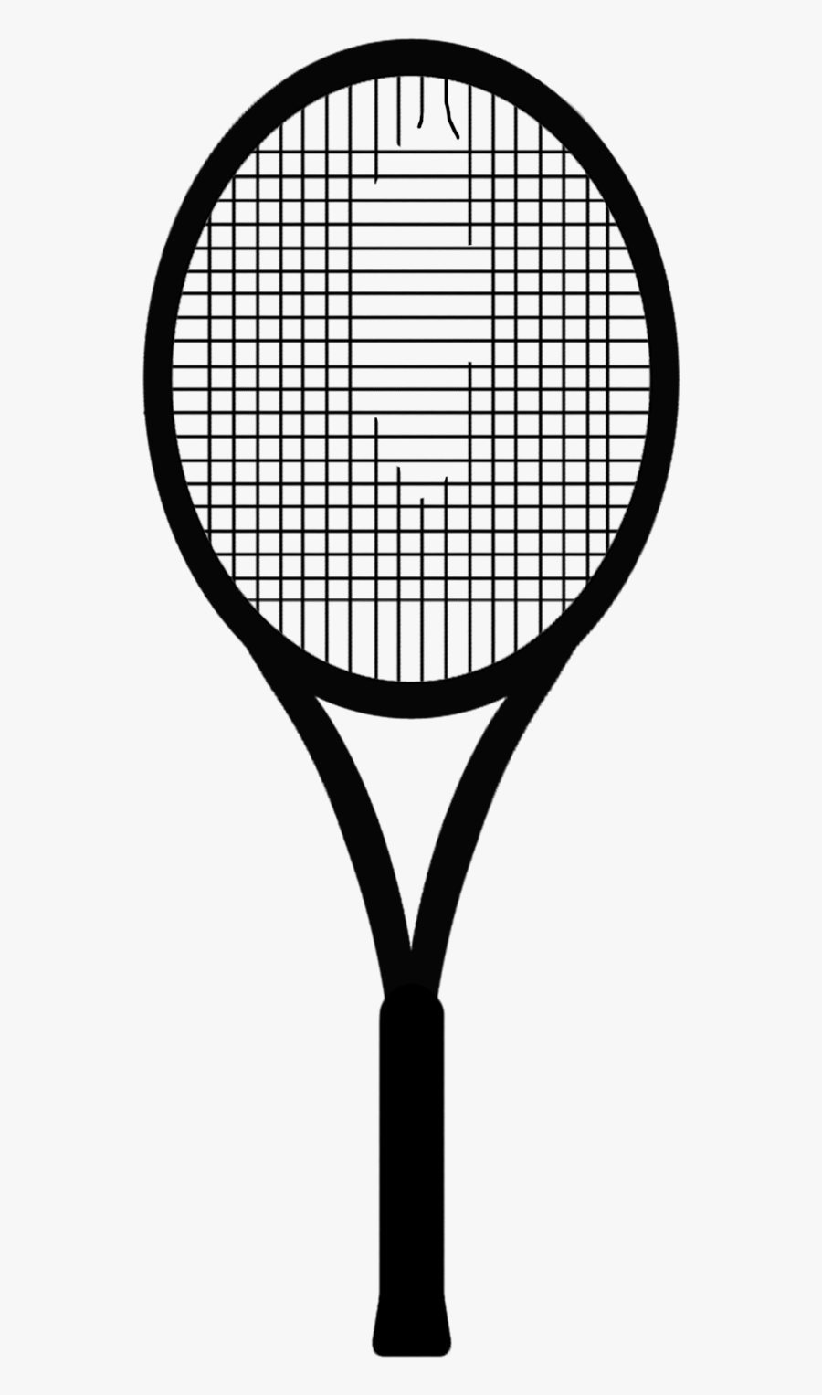 Sports Express Tennis Shop - Tennis Racket Black Strings, Transparent Clipart