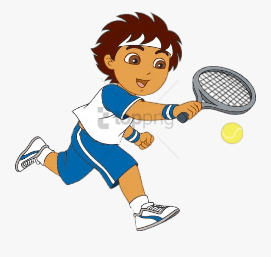 Download Diego Playing Png - Playing Tennis Clip Art, Transparent Clipart