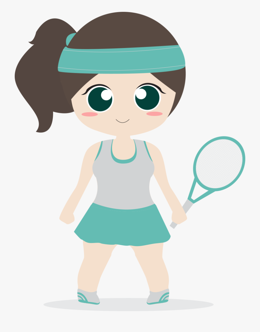 Collection Of Free Tennis Vector Sports Illustration - Atlet Bulu Tangkis Kartun, Transparent Clipart