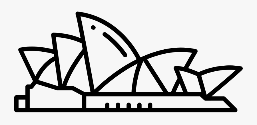 Sydney Opera House Side View Svg Png Icon Free Download - Sydney Opera House Outline, Transparent Clipart