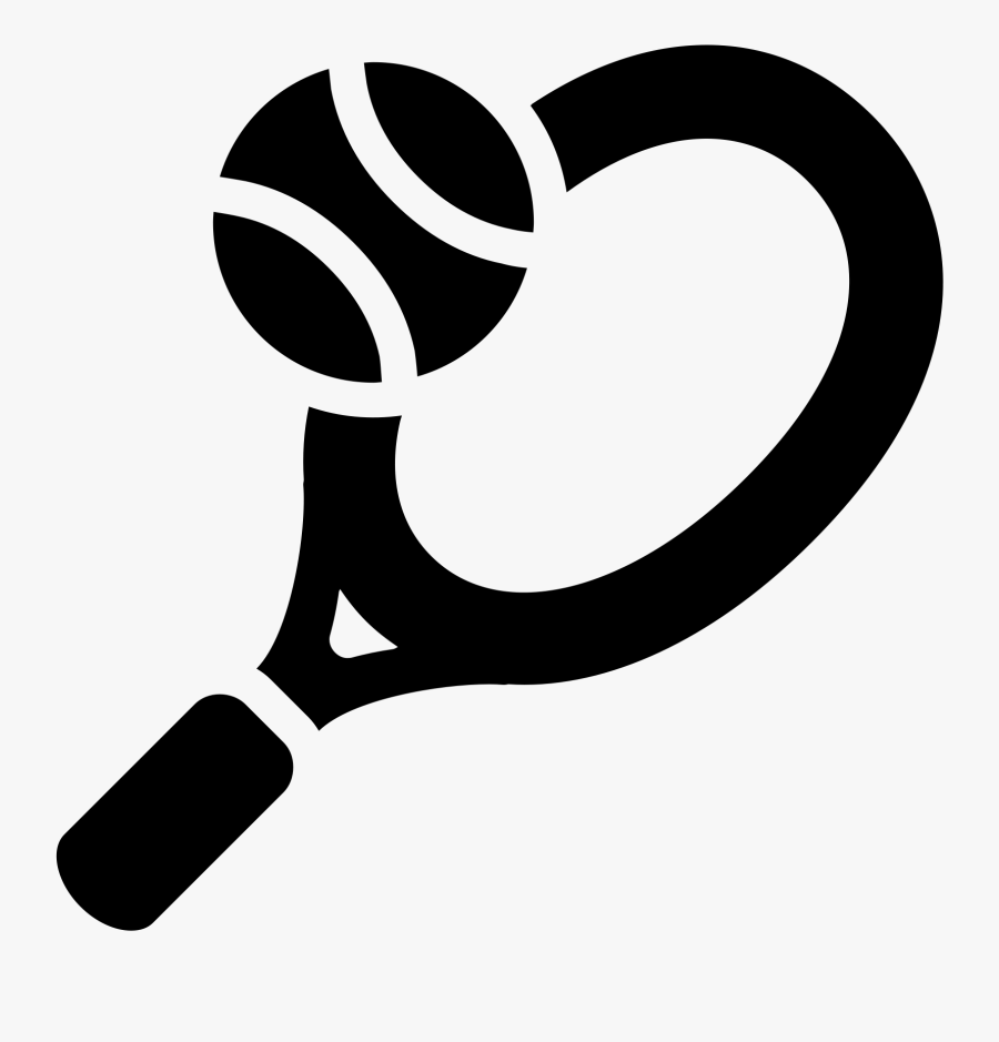 Tennis Racquet Filled Icon - Tennis, Transparent Clipart
