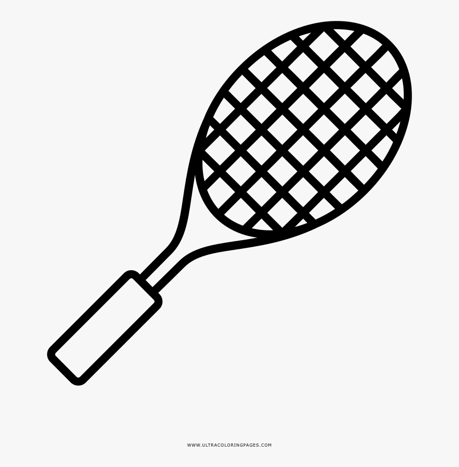 Transparent Badminton Racket Png - Tennis Racket Coloring Page, Transparent Clipart