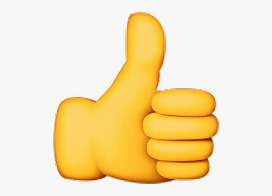 Clipart Ok Thumbsup Good Yellow Fine Emojisticker Yes - Png Thumbs Up Emoji, Transparent Clipart