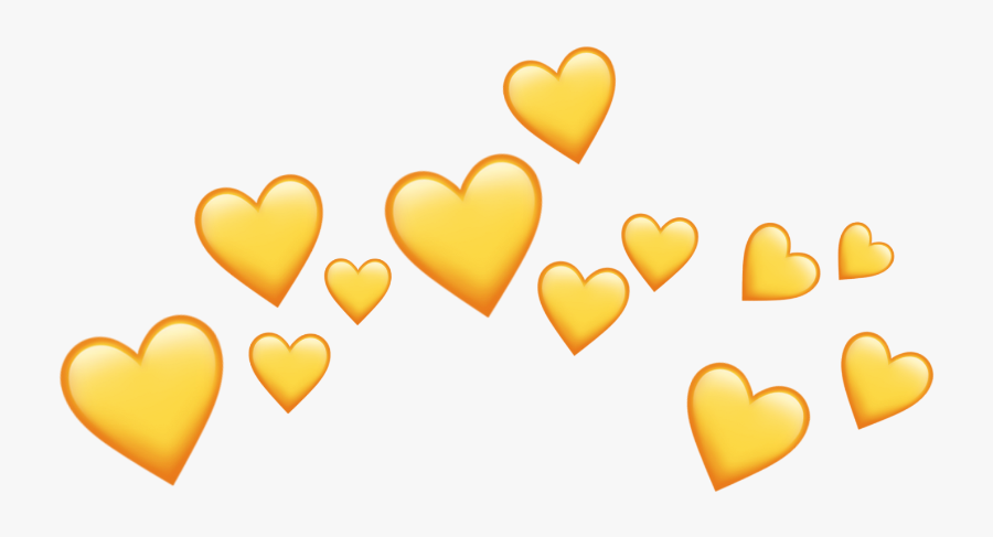 Tumblr Yellow Png - Yellow Heart Crown Png, Transparent Clipart