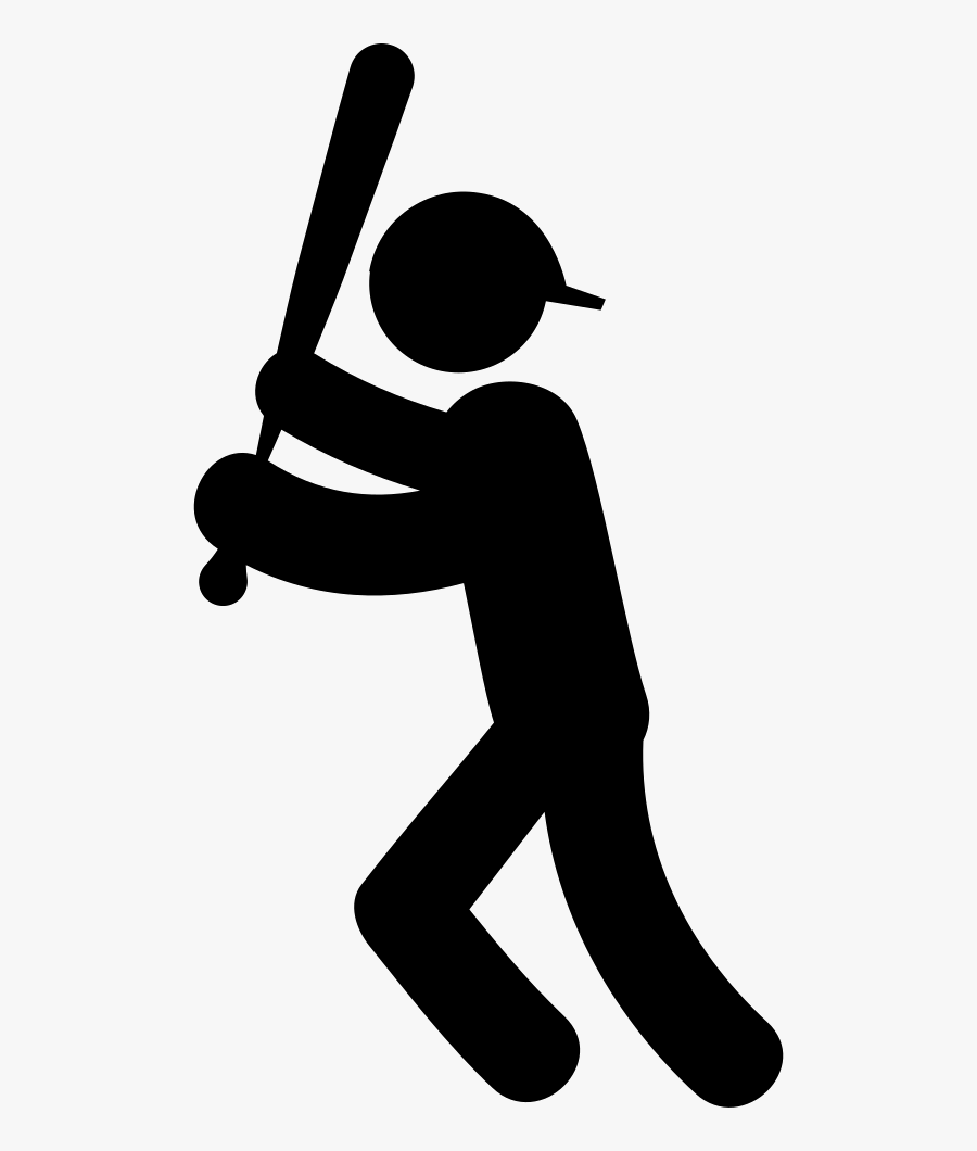 Baseball Player With Bat, Transparent Clipart