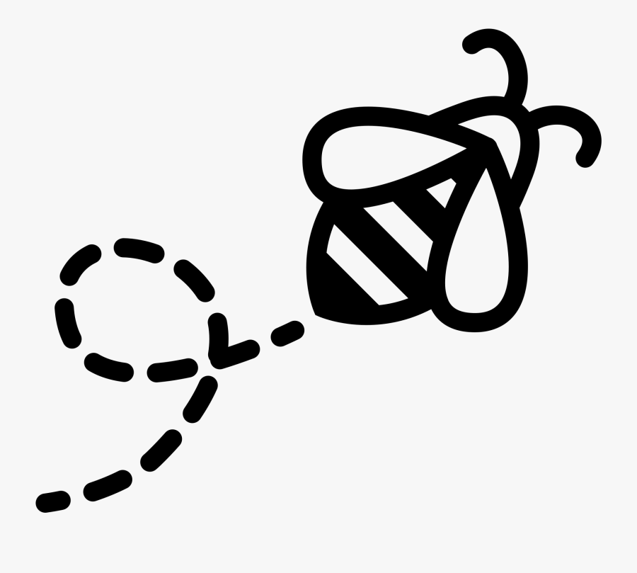 Bumble Bee Black And White, Transparent Clipart