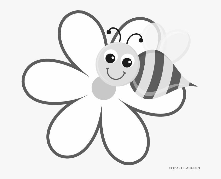 Svg Busy Bee Clipart - Cartoon Bee On Flower, Transparent Clipart