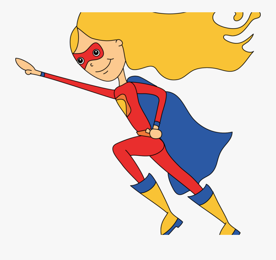 Superhero Words Clipart - Super Hero Girl Clip Art, Transparent Clipart
