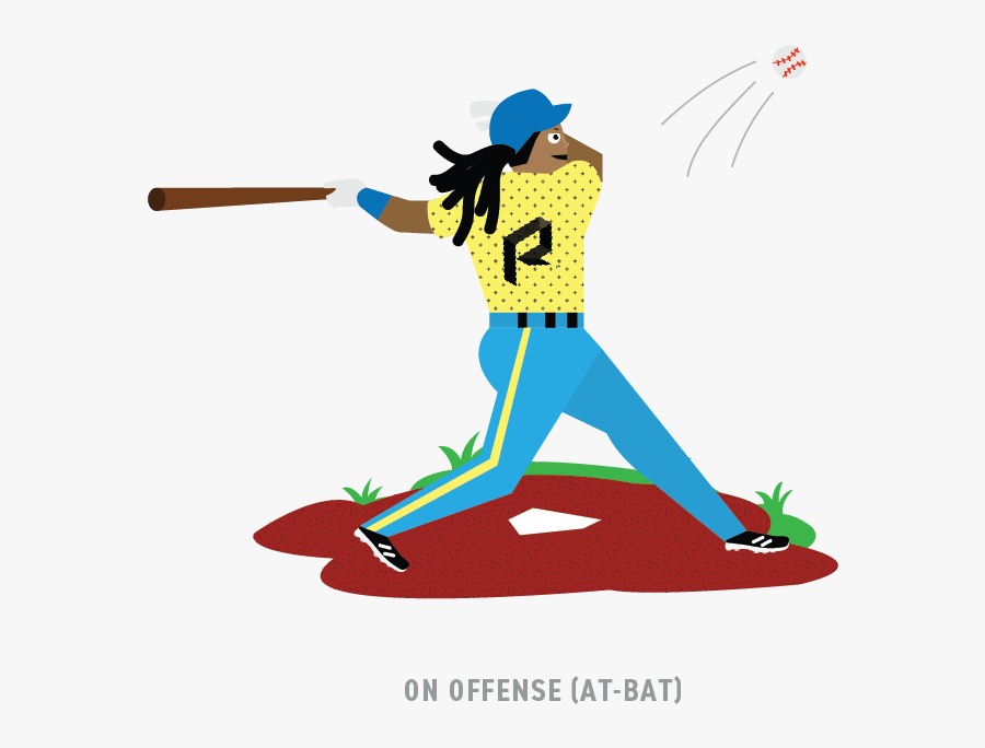 Baseball Offense - Illustration, Transparent Clipart