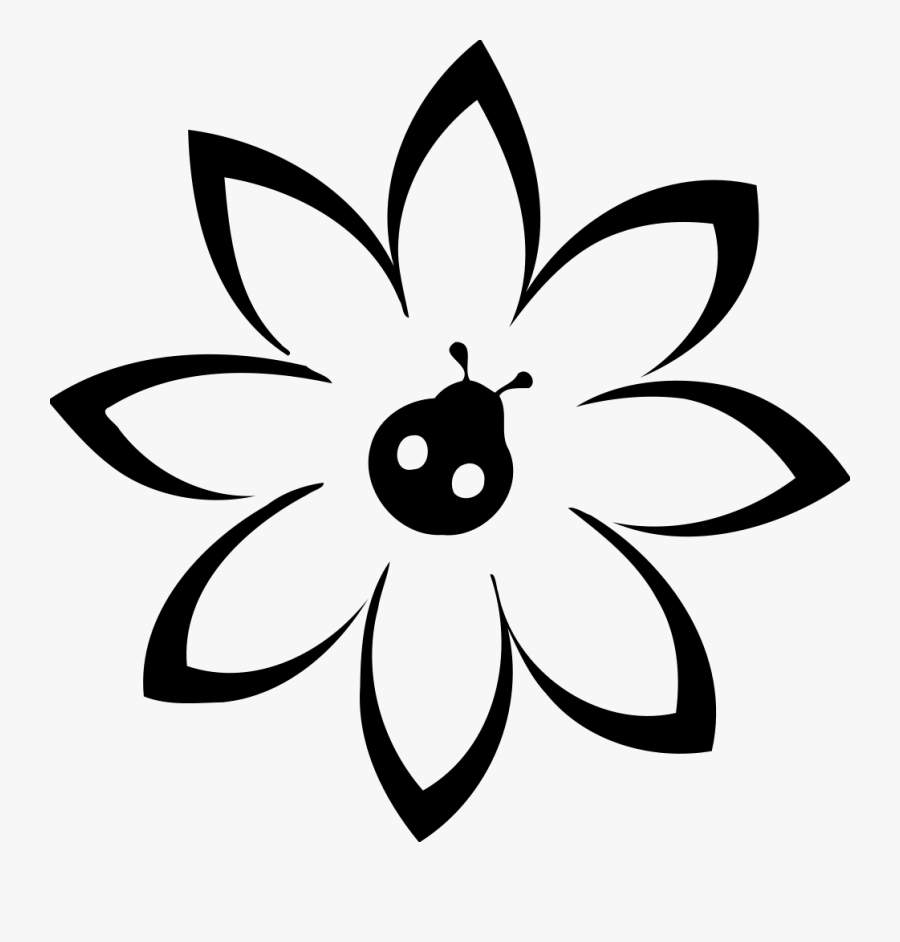 Flower With Ladybug - Bunga Kecil Vektor, Transparent Clipart