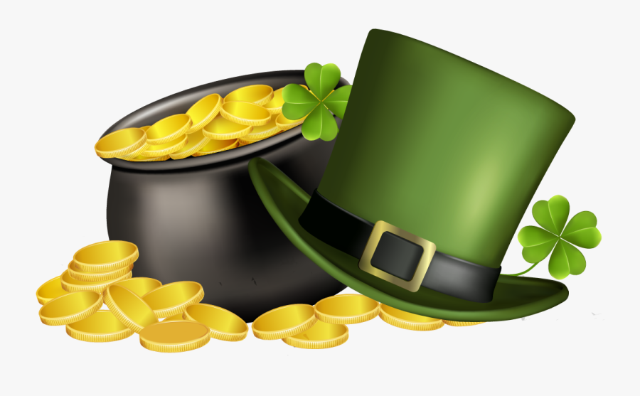 st patricks day background pot of gold