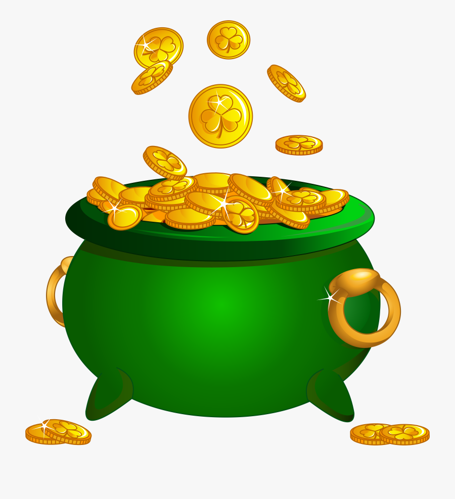 Pot Of Gold Clipart Clear Background, Transparent Clipart