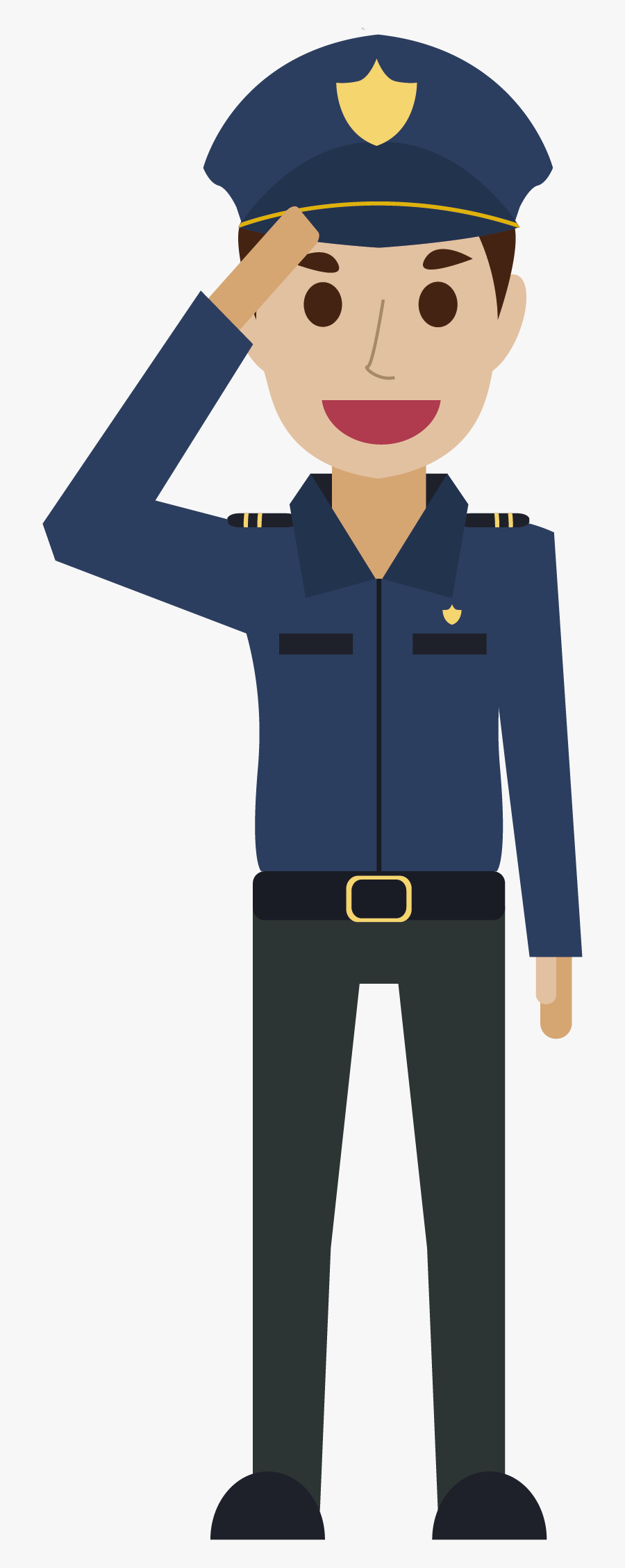 Police Salute Clipart, Transparent Clipart