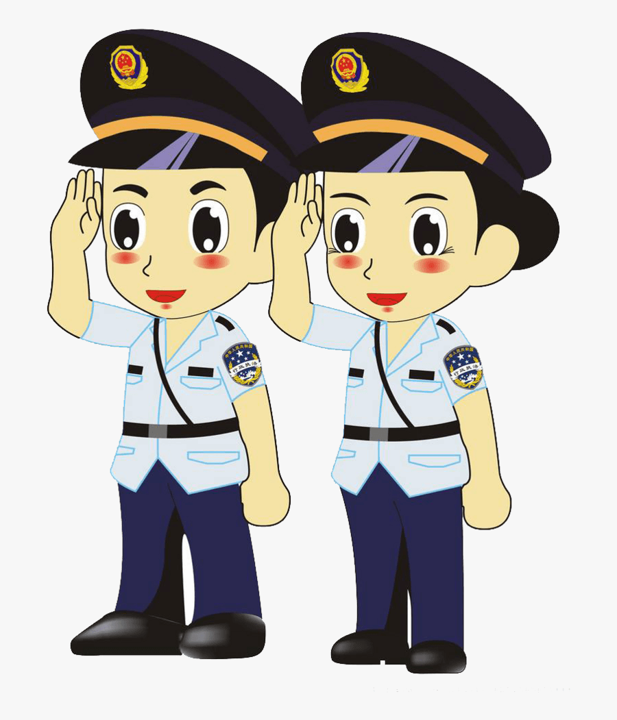 Police Officer - Cartoon, Transparent Clipart