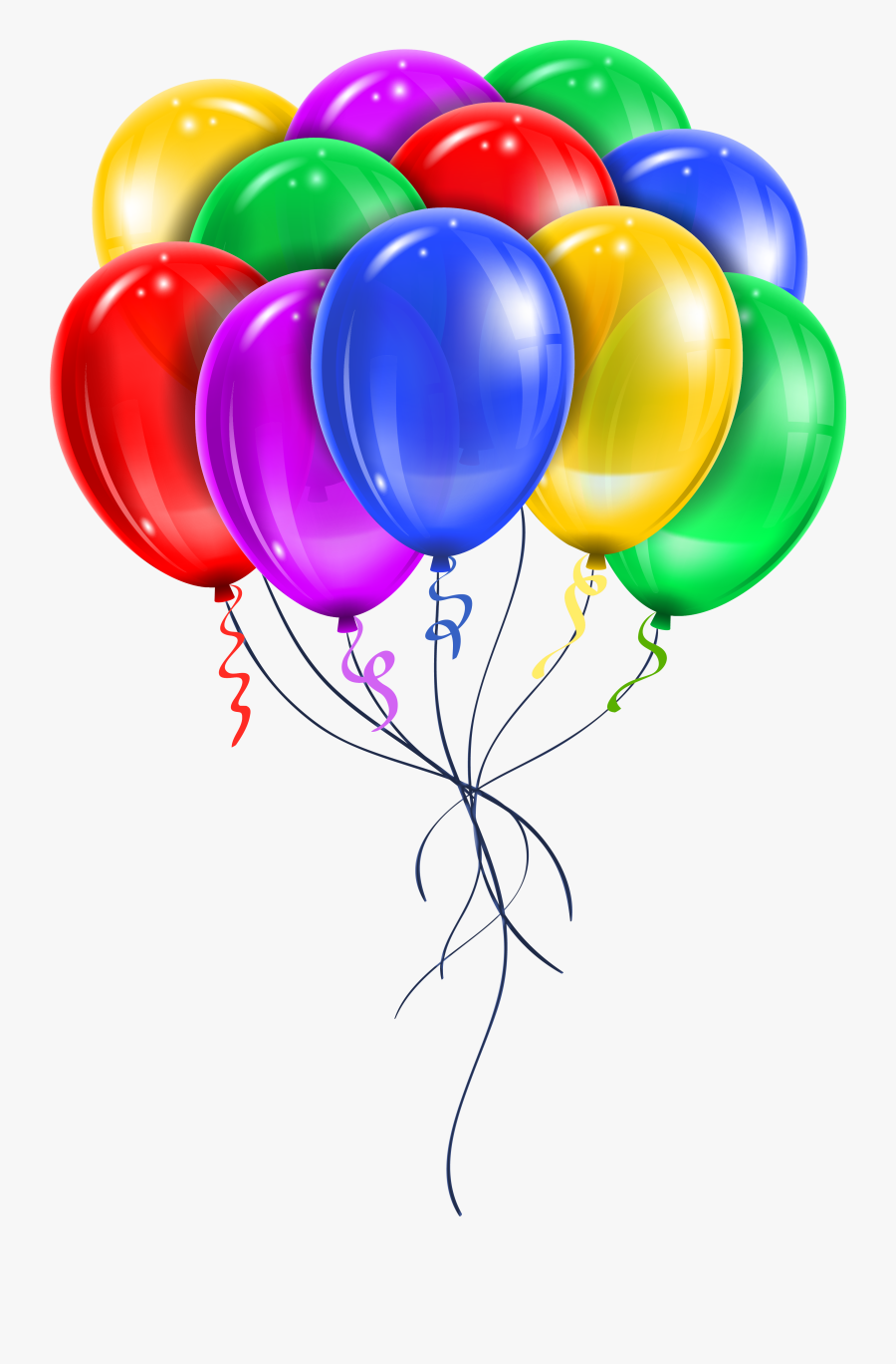 Multi Color Picture Birthday - Balloons Png Transparent, Transparent Clipart
