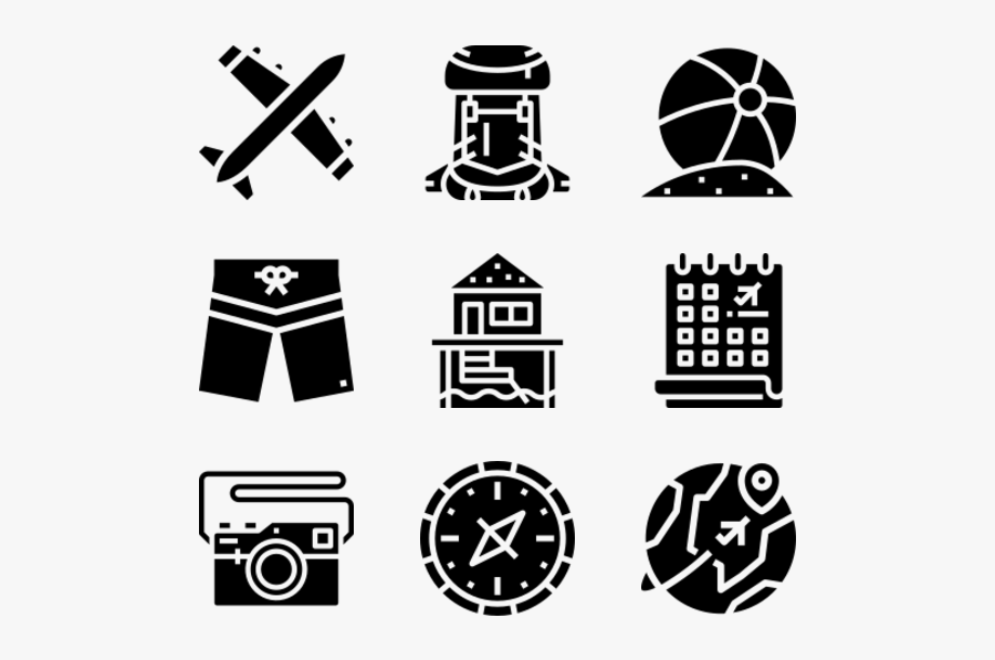 Summer Icons, Transparent Clipart