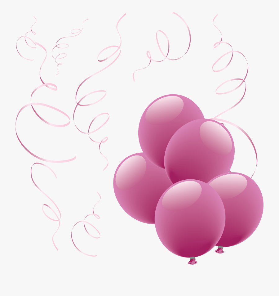 Purple Balloons Png Image - Pink Balloons Transparent Background, Transparent Clipart