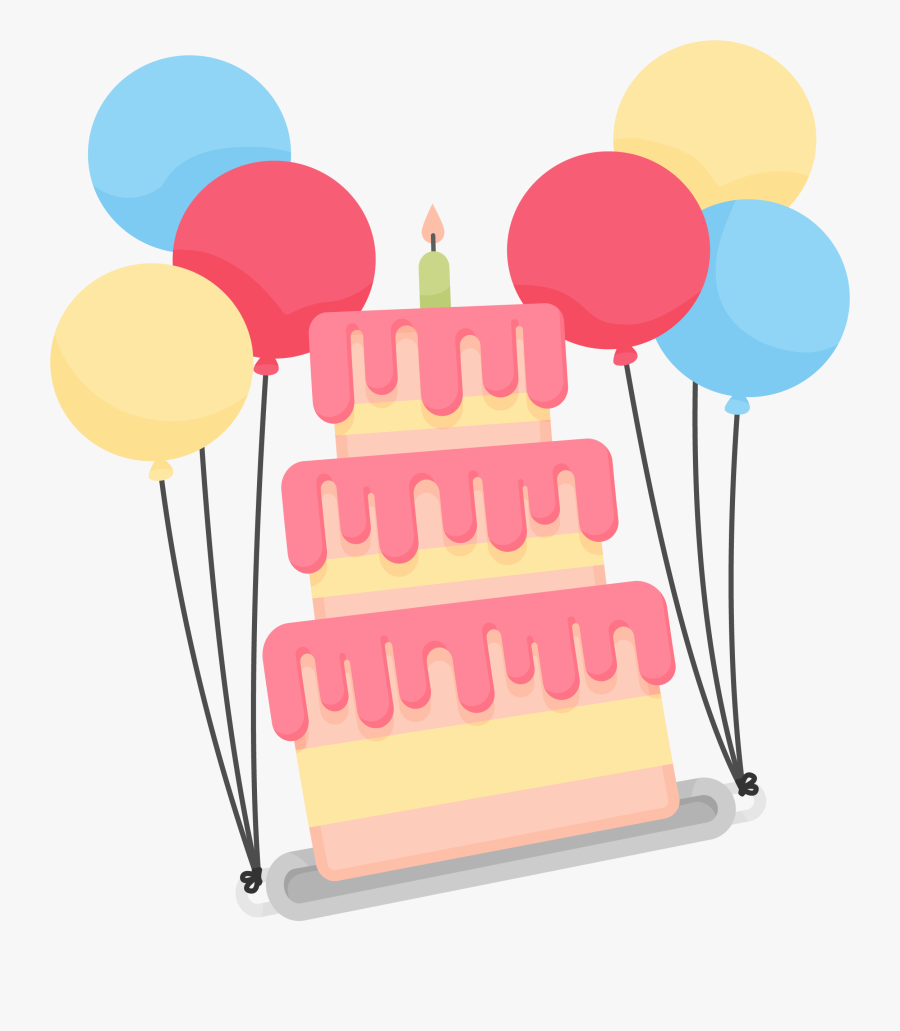 Transparent Clip Art Balloons - Balloon And Cake Clipart, Transparent Clipart