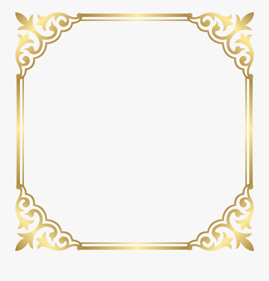 Fancy Gold Border Png - Border Frame Gold Png, Transparent Clipart