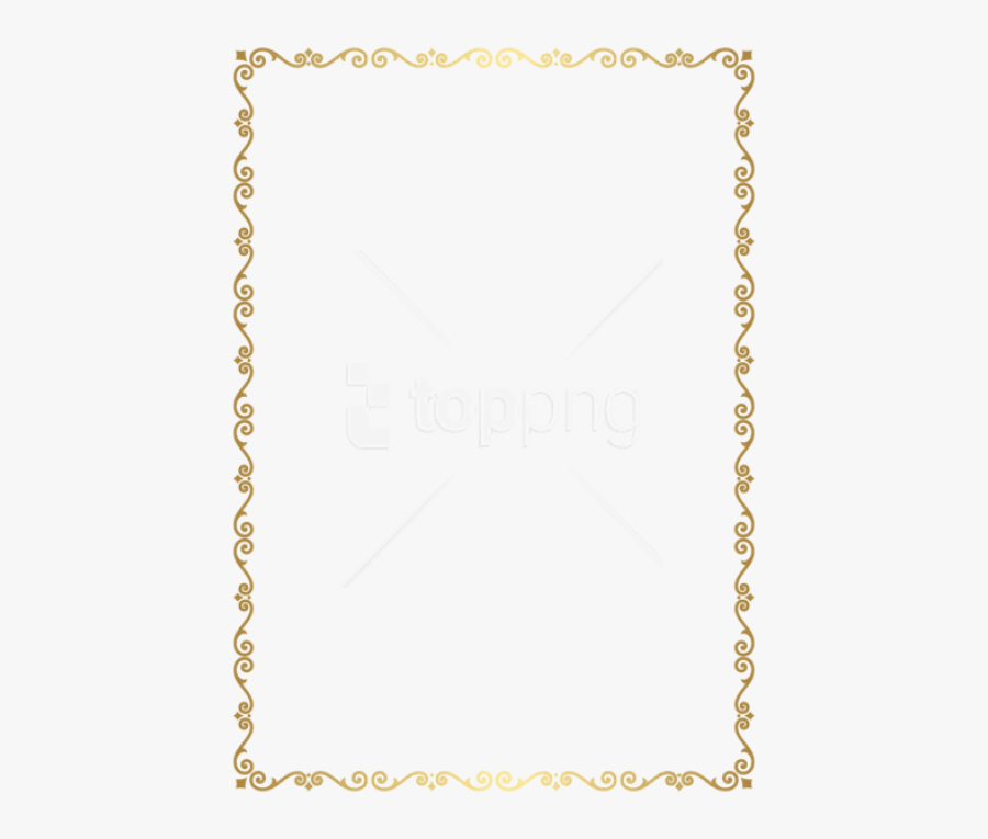 Fancy Gold Border Png, Transparent Clipart