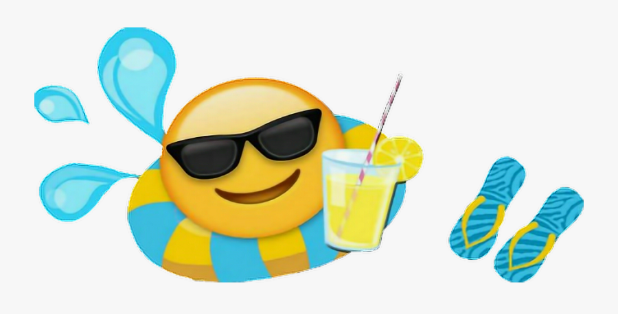 #emoji #summer #fun #pooltime #watersplash #summerdrink, Transparent Clipart