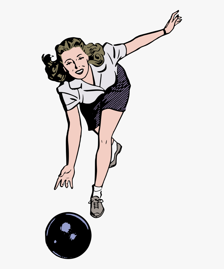 Bowling Woman Colour - Bowling Woman Png, Transparent Clipart