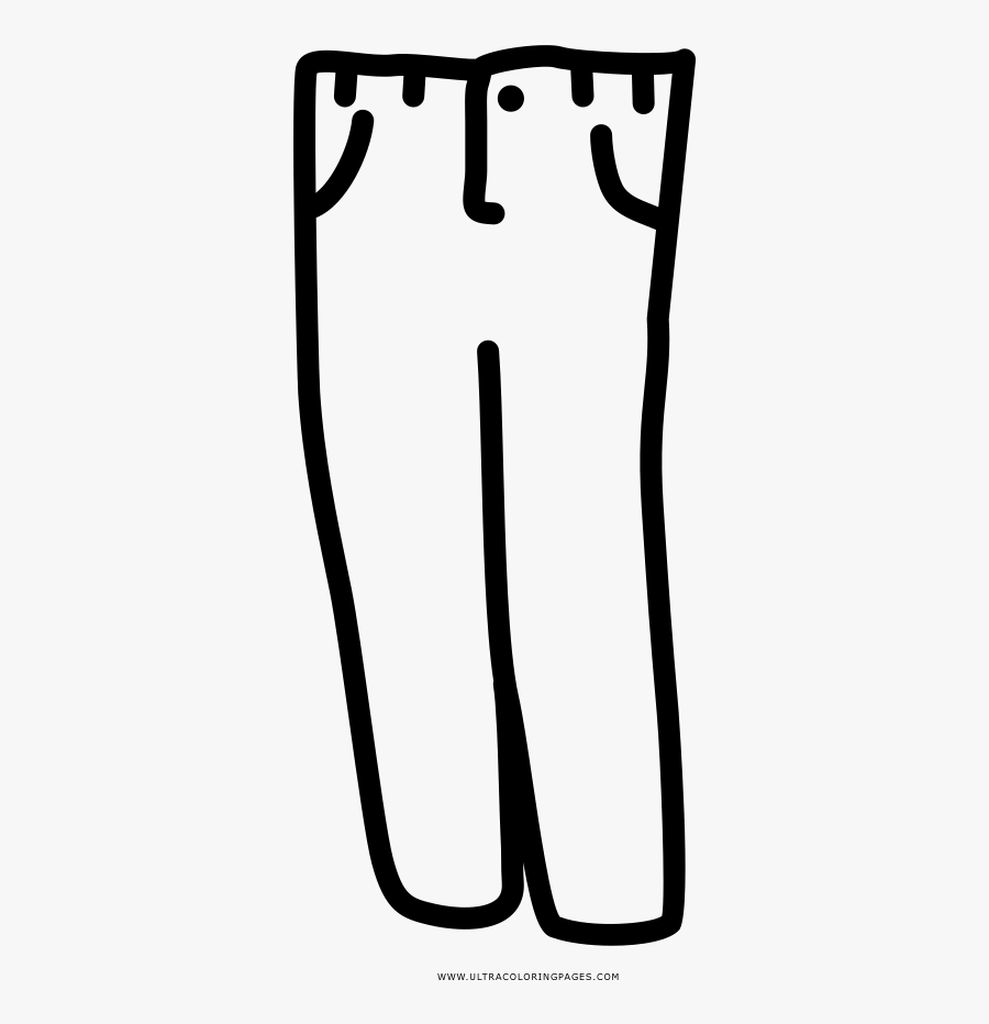 Jeans Coloring Page, Transparent Clipart