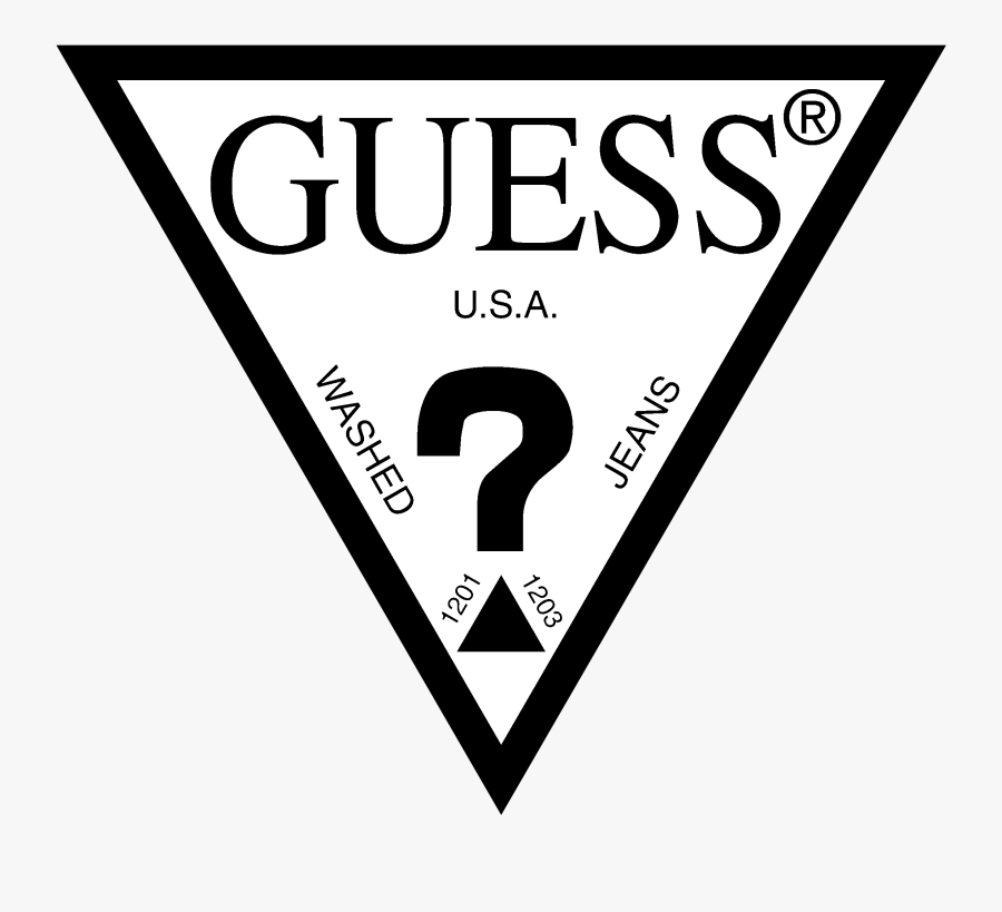 Guess Jeans Logo Png - Guess Logo Black And White, Transparent Clipart