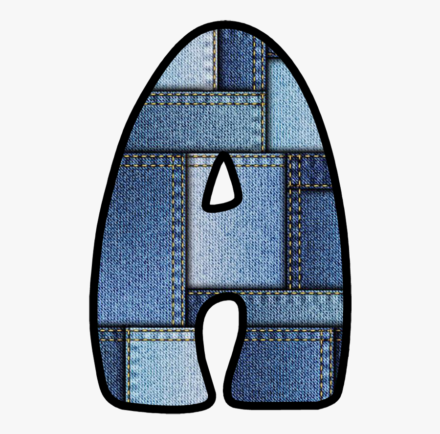 Buchstabe Denim Letter T, Transparent Clipart