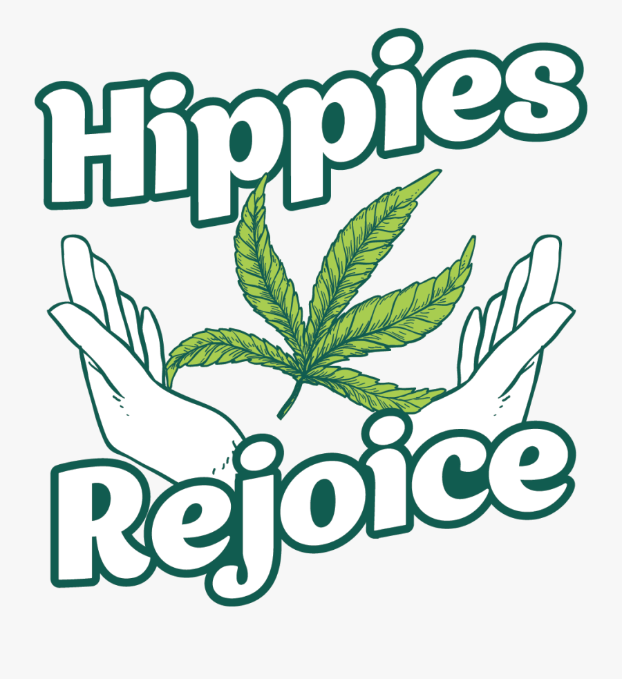 Past And Present Of Cannabis Culture - Hippie Weed Clipart, Transparent Clipart