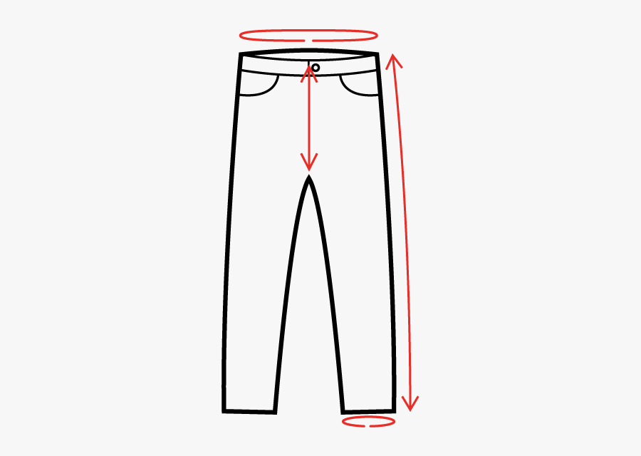 Sizeguide Jeans - 93 Denim, Transparent Clipart