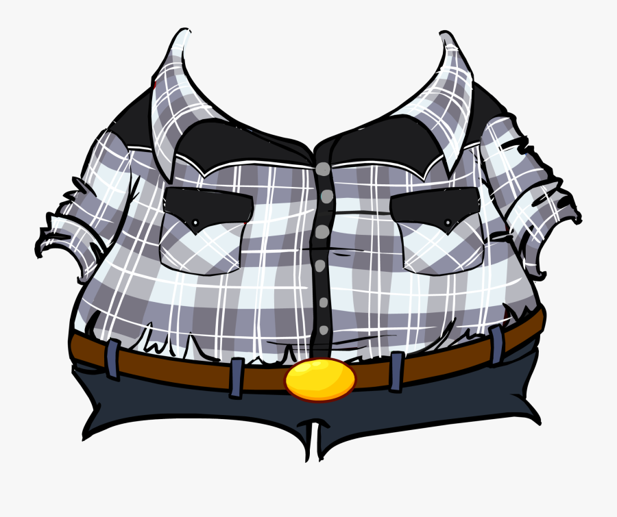 Club Penguin Wiki - Club Penguin Checkered Shirt, Transparent Clipart