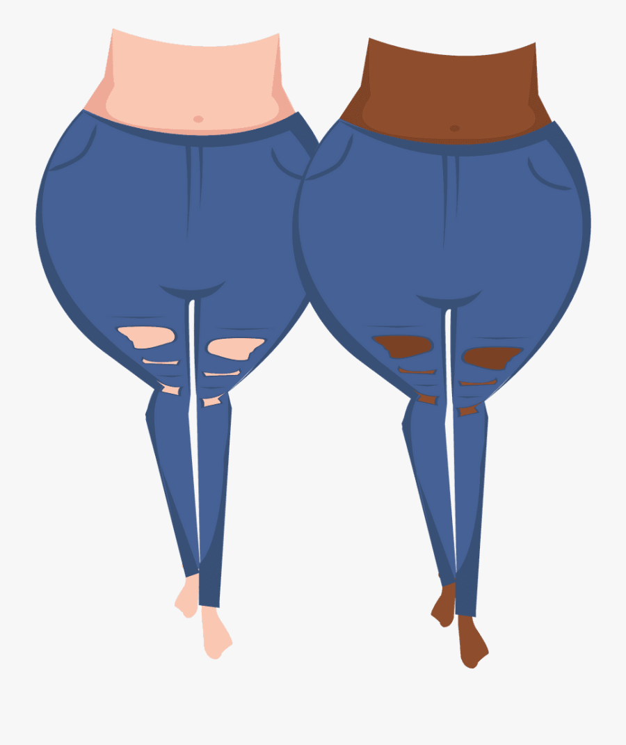 Jeans For Skinny Legs And Big Belly, Transparent Clipart
