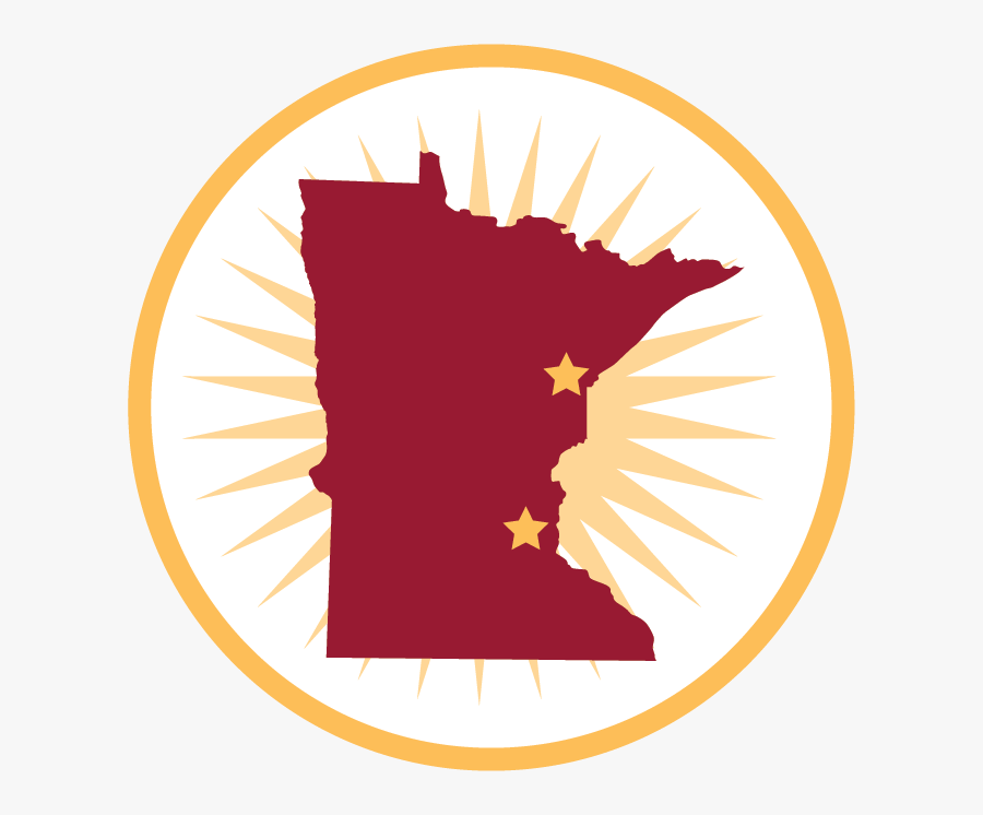 A Map Of The State Of Minnesota, With Two Markers - Minnesota State Black And White, Transparent Clipart