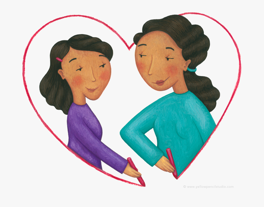 Mother And Daughter Png Illustration Clipart , Png - Illustration, Transparent Clipart