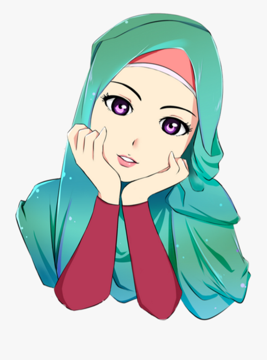 Mother Clipart Islamic - Cute Hijab Girl Cartoon, Transparent Clipart