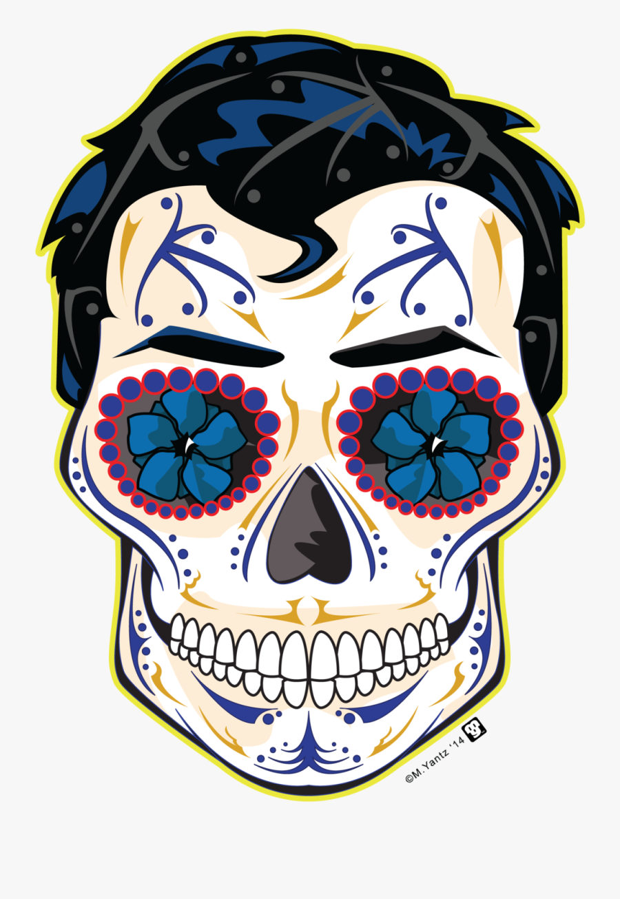 Dodgers Sugar Skull, Transparent Clipart