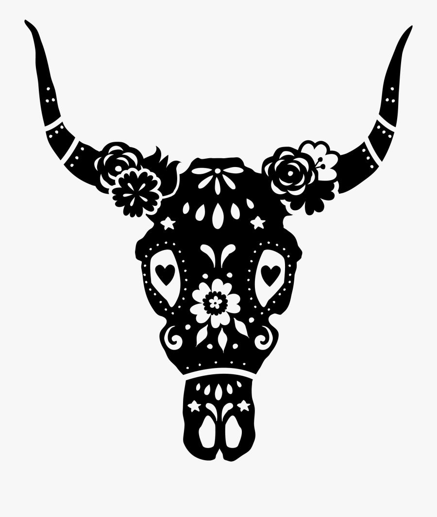 #skulls #skull #sugarskull #sugarskulls #antlers #horns - Illustration, Transparent Clipart