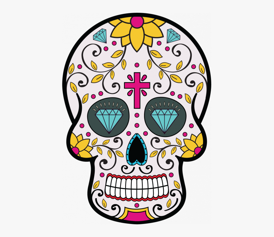 Tete De Mort Mexicaine - Flyer Dia De Muertos, Transparent Clipart